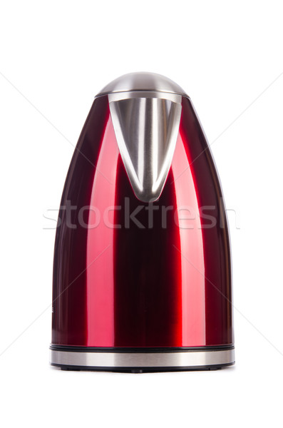 Red electric kettle isolated on white Stock photo © Elnur
