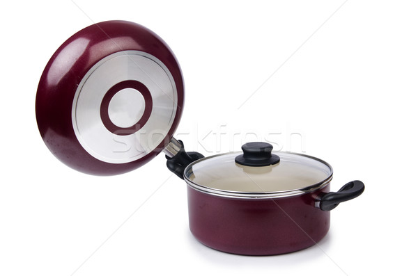 Kitchen utensils pan pot isolated on white Stock photo © Elnur