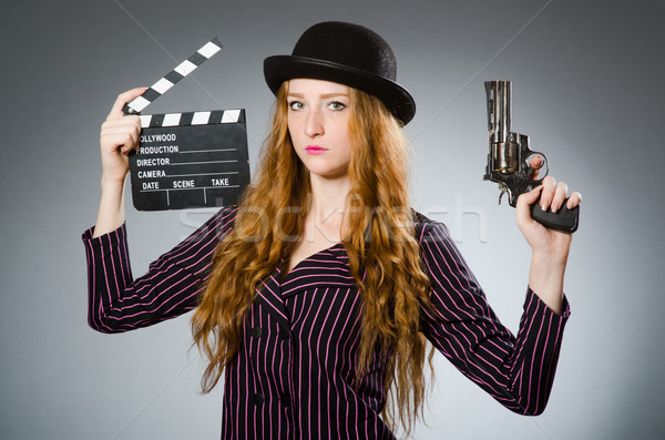 Young woman in movie concept Stock photo © Elnur