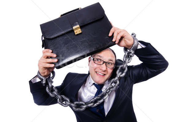 Businessman handcuffed isolated on white Stock photo © Elnur