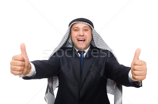 Arab man isolated on the white Stock photo © Elnur