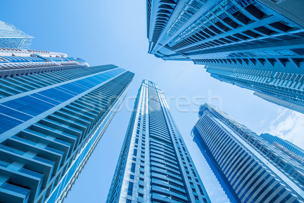 Lang Dubai jachthaven wolkenkrabbers water gebouw Stockfoto © Elnur