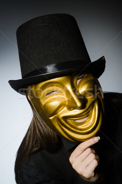 Kadın maske komik sanat tiyatro işçi Stok fotoğraf © Elnur