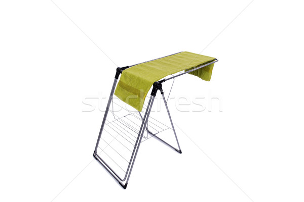 Collapsible clotheshorse isolated on the white background Stock photo © Elnur