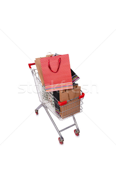 Shopping cart trolley isolated on the white background Stock photo © Elnur