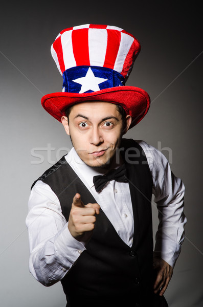 Foto stock: Homem · americano · seis · óculos · trabalhar