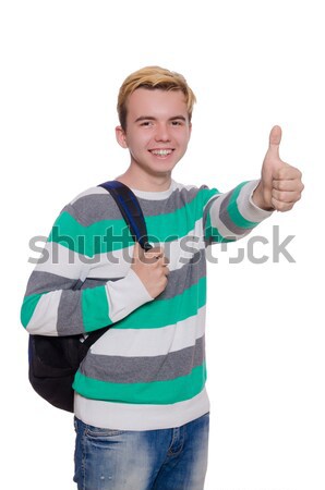 Young student isolated on the white background Stock photo © Elnur