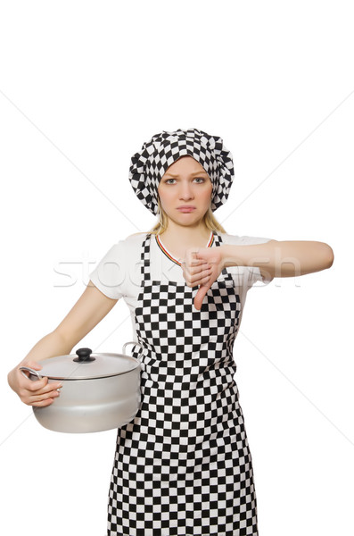 Woman cook isolated on the white background Stock photo © Elnur