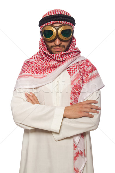 Arab man wearing aviator glasses isolated on white Stock photo © Elnur