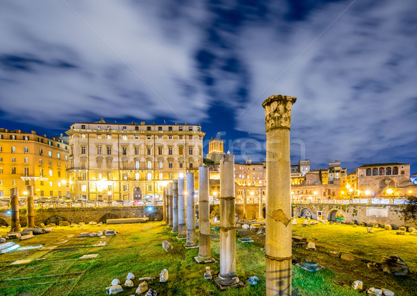 Roman Abend Rom Italien Stadt Landschaft Stock foto © Elnur