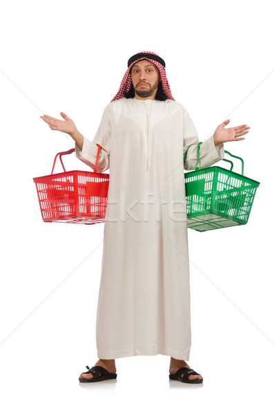 Arab man doing shopping isolated on white Stock photo © Elnur
