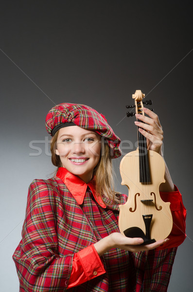 Kobieta odzież musical dziewczyna człowiek worek Zdjęcia stock © Elnur