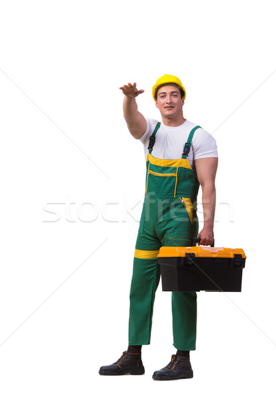 Man with toolbox isolated on the white background Stock photo © Elnur