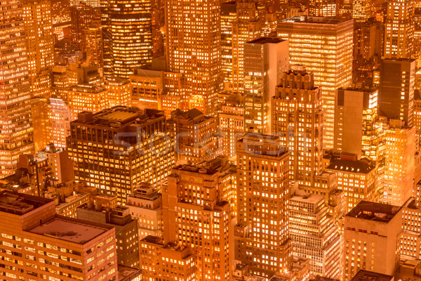 Gece görmek yeni Manhattan gün batımı iş Stok fotoğraf © Elnur