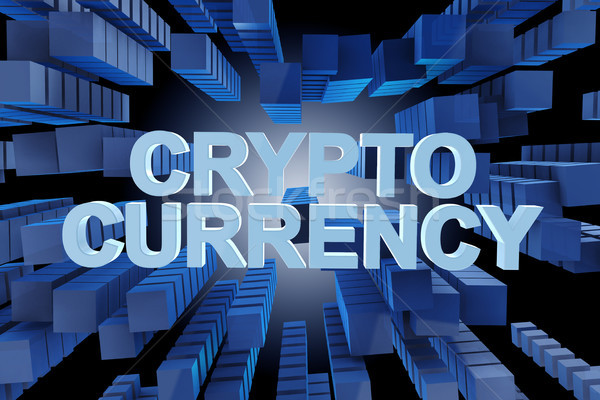 Stock photo: Concept of cryptocurrency in modern business - 3d rendering