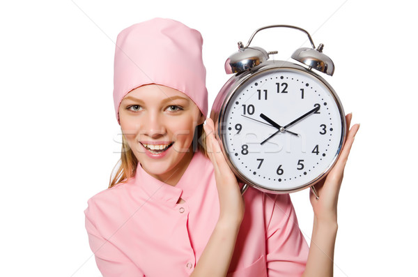 Stock photo: Woman doctor missing her deadlines