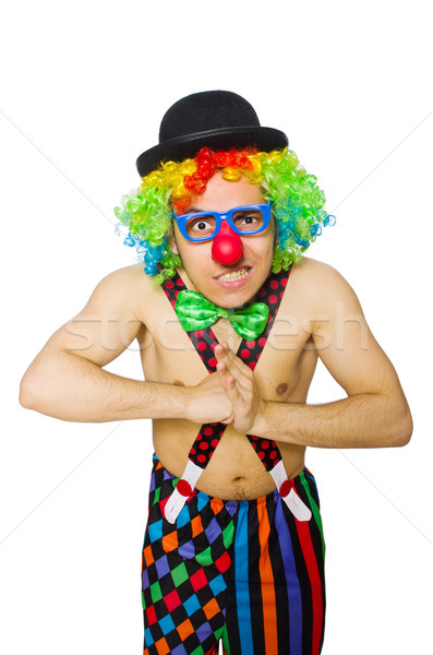 Funny clown isolated on the white background Stock photo © Elnur