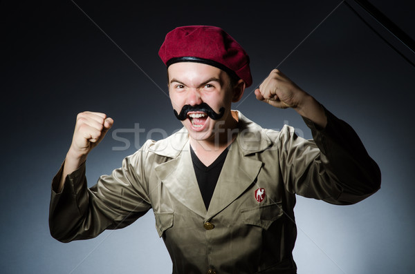 Funny soldier in military concept Stock photo © Elnur