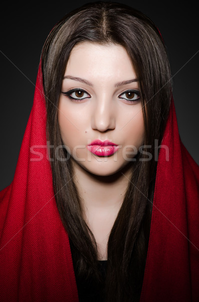 Portret młoda kobieta chusta kobieta szczęśliwy moda Zdjęcia stock © Elnur