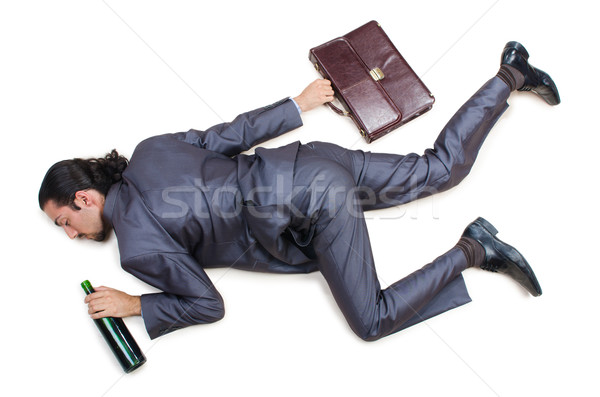 Businessman on the floor isolated on white Stock photo © Elnur