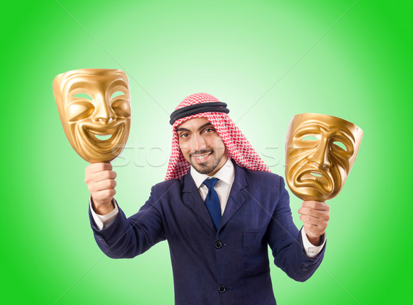 Arab Mann Geschäftsmann Spaß Theater Arbeitnehmer Stock foto © Elnur