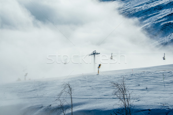Ski lifts in Shahdag mountain skiing resort Stock photo © Elnur