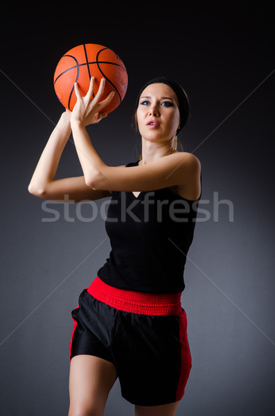 Woman with basketball in sport concept Stock photo © Elnur