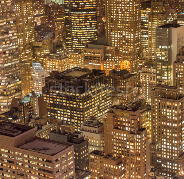 Vue nouvelle Manhattan coucher du soleil affaires ciel [[stock_photo]] © Elnur