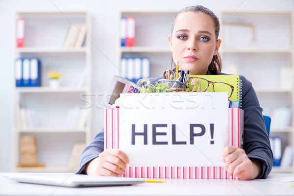 Businesswoman resigning from her job Stock photo © Elnur