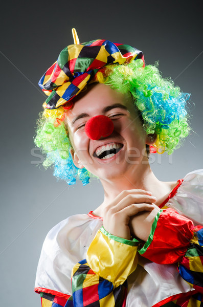 Funny clown humor uśmiech zabawy hat Zdjęcia stock © Elnur