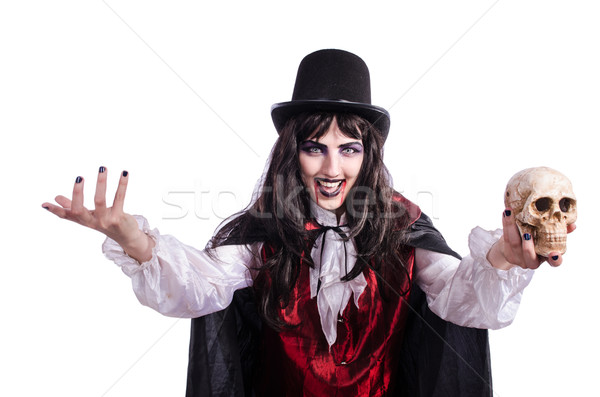 Satan halloween geïsoleerd witte glimlach nacht Stockfoto © Elnur