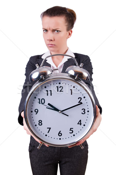 Mujer de negocios reloj que falta plazos mujer trabajo Foto stock © Elnur