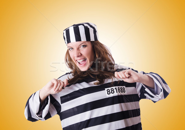 Convict criminal in striped uniform Stock photo © Elnur