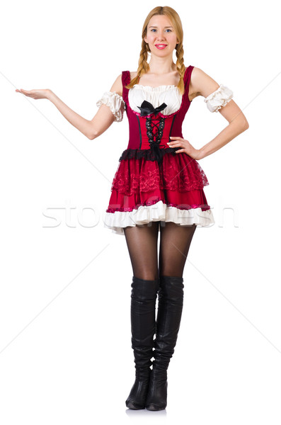 Woman in bavarian costume isolated on white Stock photo © Elnur