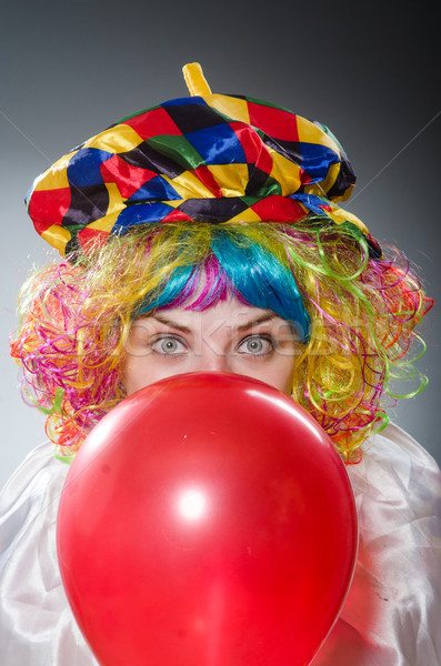 Divertente clown comico uomo divertimento Rainbow Foto d'archivio © Elnur