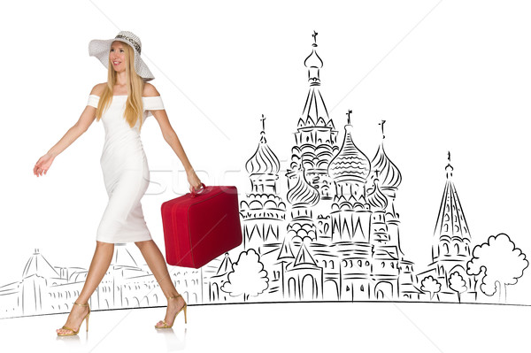 Young girl in concept of tourism to Russia Stock photo © Elnur