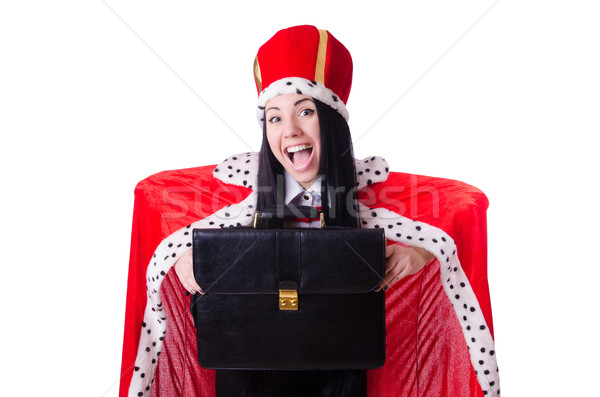 Stock photo: Queen businesswoman in business concept