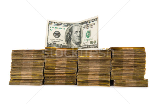 Amerikai dollár boglya izolált fehér üzlet Stock fotó © Elnur