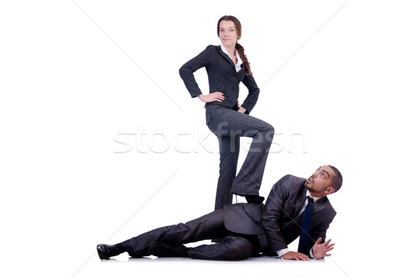 Office conflict between man and woman isolated on white Stock photo © Elnur