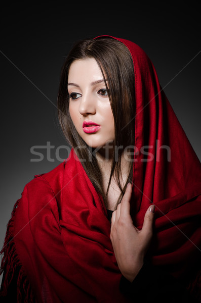 Portret młoda kobieta chusta kobieta szczęśliwy moda Zdjęcia stock © Elnur