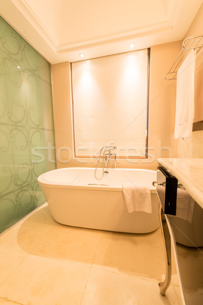 Stock foto: Modernen · Bad · Innenraum · Badewanne · Glas · Gesundheit