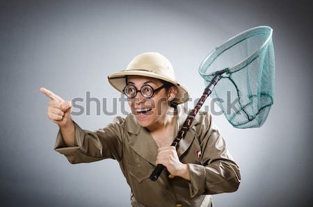Zdjęcia stock: Funny · safari · hunter · charakter · okulary · zabawy