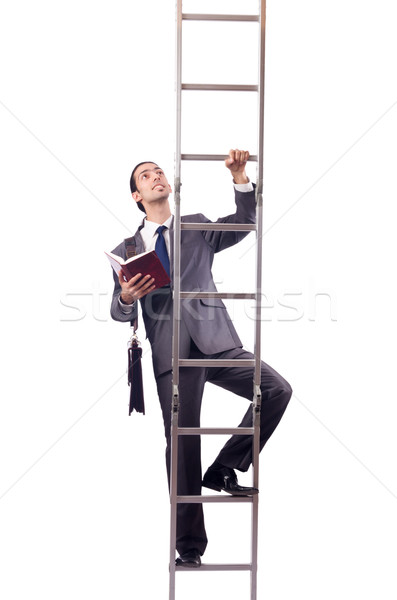 商人 攀登 階梯 孤立 白 業務 商業照片 © Elnur