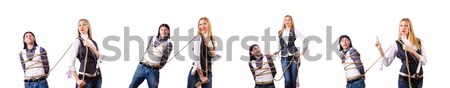 Man tied up isolated on white Stock photo © Elnur