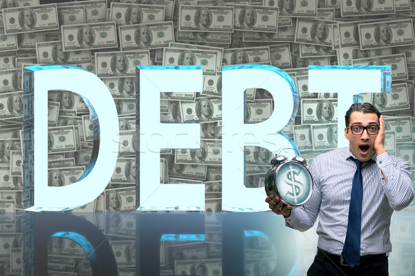 üzletember adósság üzlet pénz férfi óra Stock fotó © Elnur