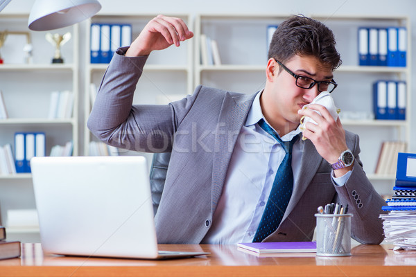 Stockfoto: Zakenman · slechte · kantoor · werkplek · business