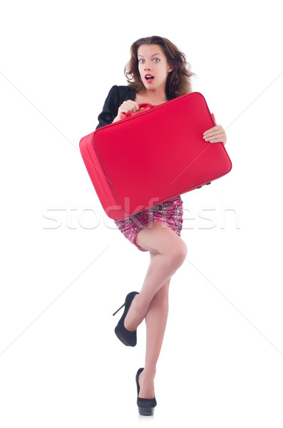 Young woman with travel suitcase Stock photo © Elnur