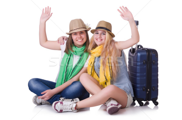 [[stock_photo]]: Paire · jeunes · élèves · fille · femmes