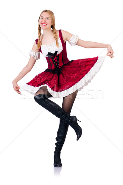 Oktoberfest concept with woman on white Stock photo © Elnur