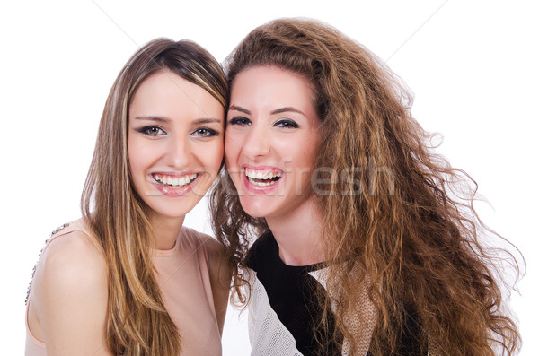 Due femminile amici isolato bianco donna Foto d'archivio © Elnur